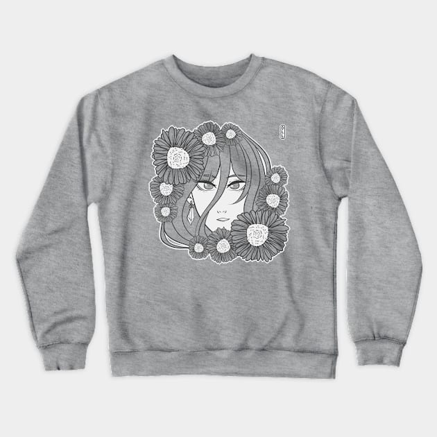 Gerbera Crewneck Sweatshirt by darklightlantern@gmail.com